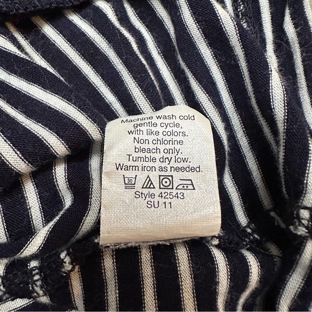 J. CREW navy white striped tank dress, S. - Picture 7 of 9